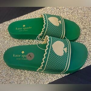 Kate Spade Emerald Green Slides